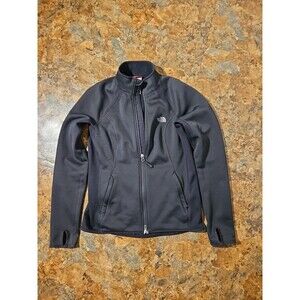 The North Face Jacket Womens‎ Medium Black Full Zip 100% Poly  (A8)